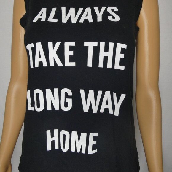 Alternative Always Take the Long Way Home T Shirt Sleeveless Tank Top XS - Picture 1 of 8